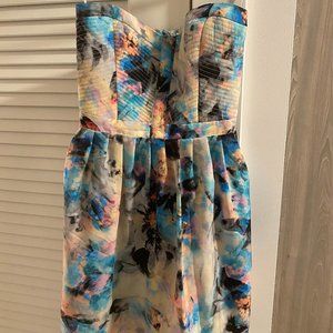 Beautiful Floral, Strapless Parker Dress